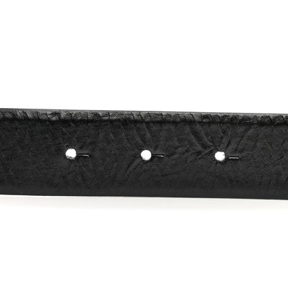 Chanel Crumpled Calfskin Lambskin Pearl CC Belt 80 32 Black 7 of 7