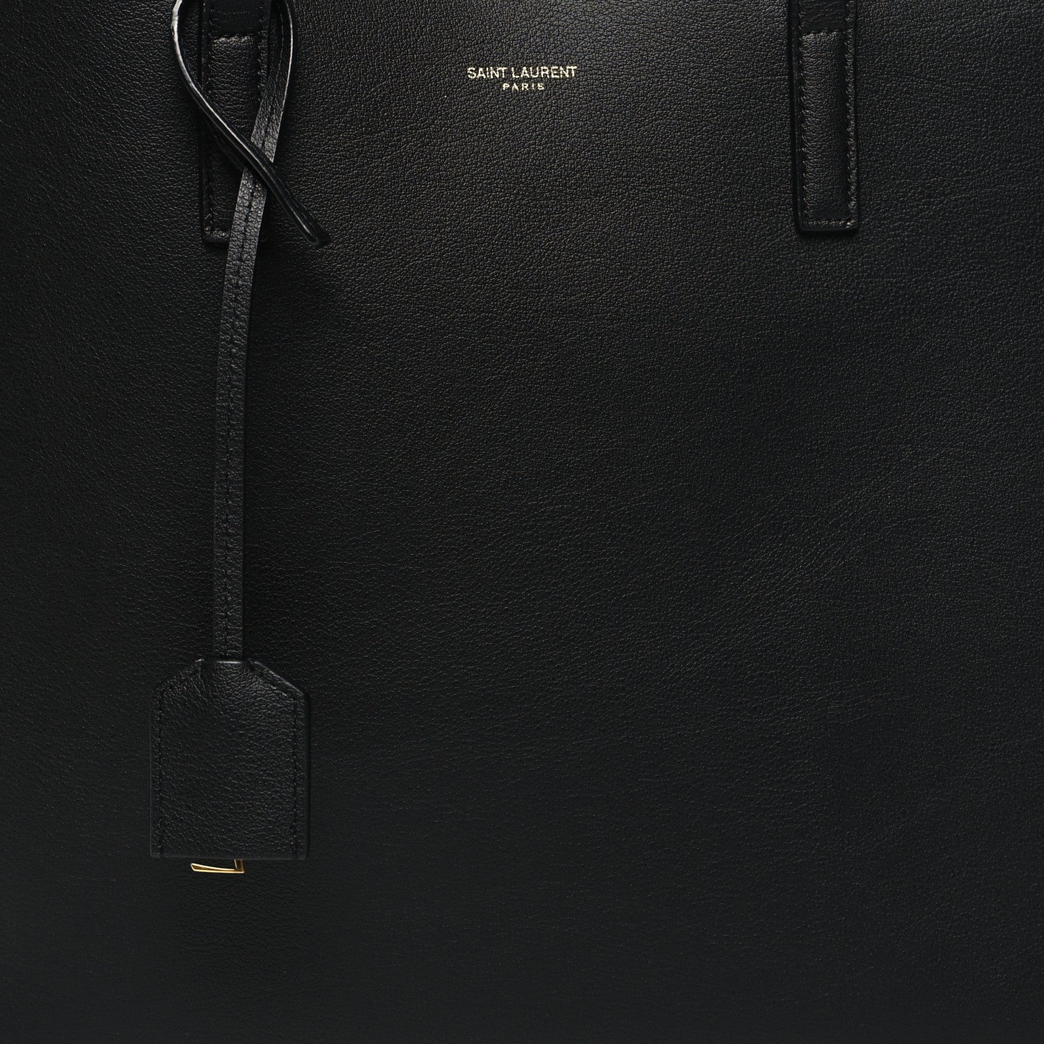 Saint Laurent Calfskin Large Shopping Tote Black 10 of 12