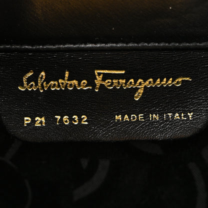 Salvatore Ferragamo Calfskin Diana Chain Shoulder Bag Black 6 of 10