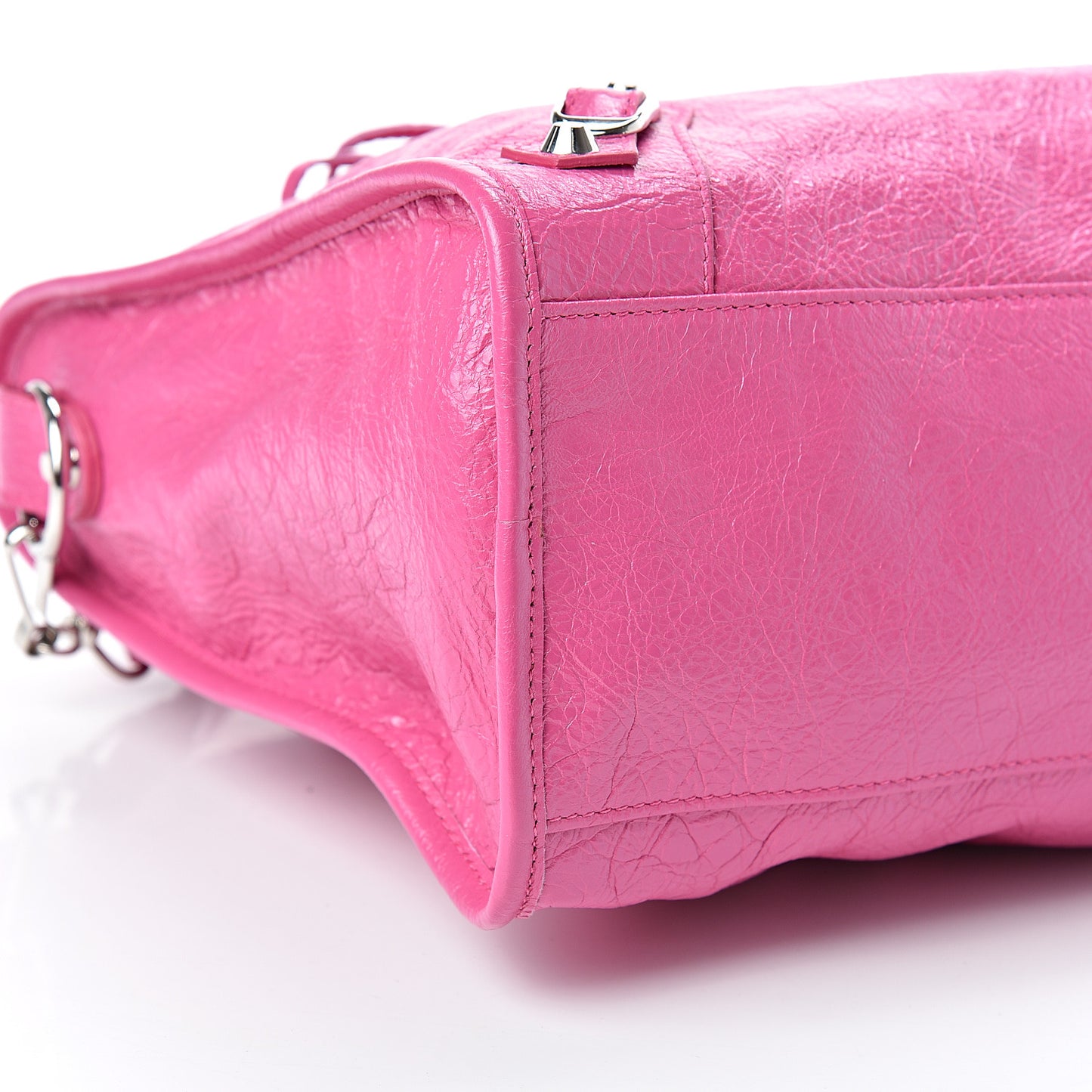 Agneau Classic Silver Hardware City Rose Flamingo