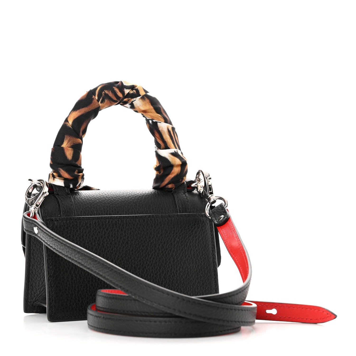 Christian Louboutin Grained Calfskin Nano Elisa Top Handle Bag Black 3 of 9