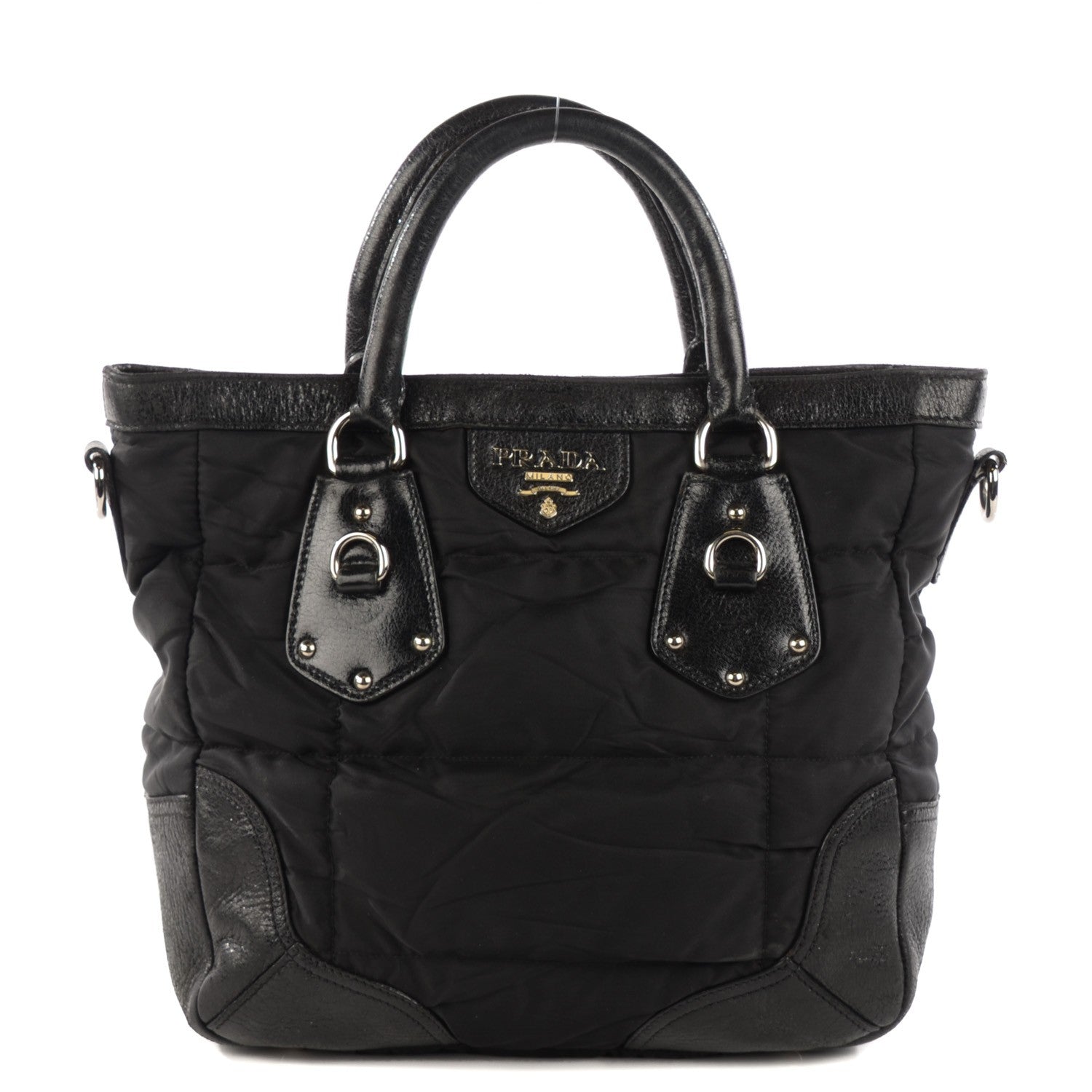 Prada Tessuto Nylon Quilted Tote Nero Black 1 of 9