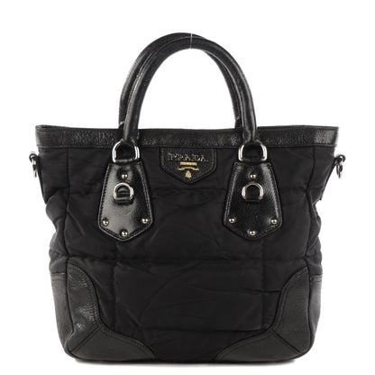 Prada Tessuto Nylon Quilted Tote Nero Black 1 of 9
