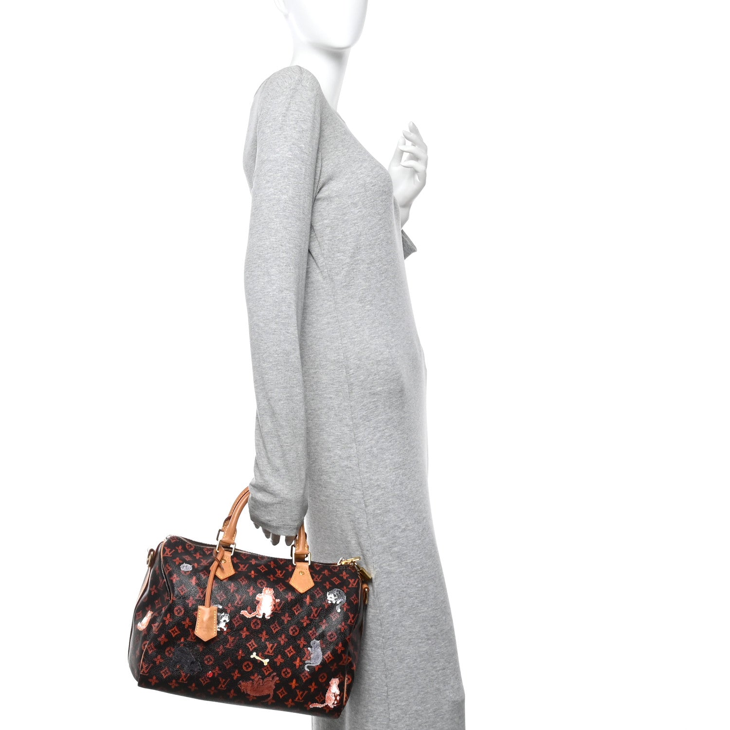 Louis Vuitton Catogram Speedy Bandouliere 30 Marron 1845023