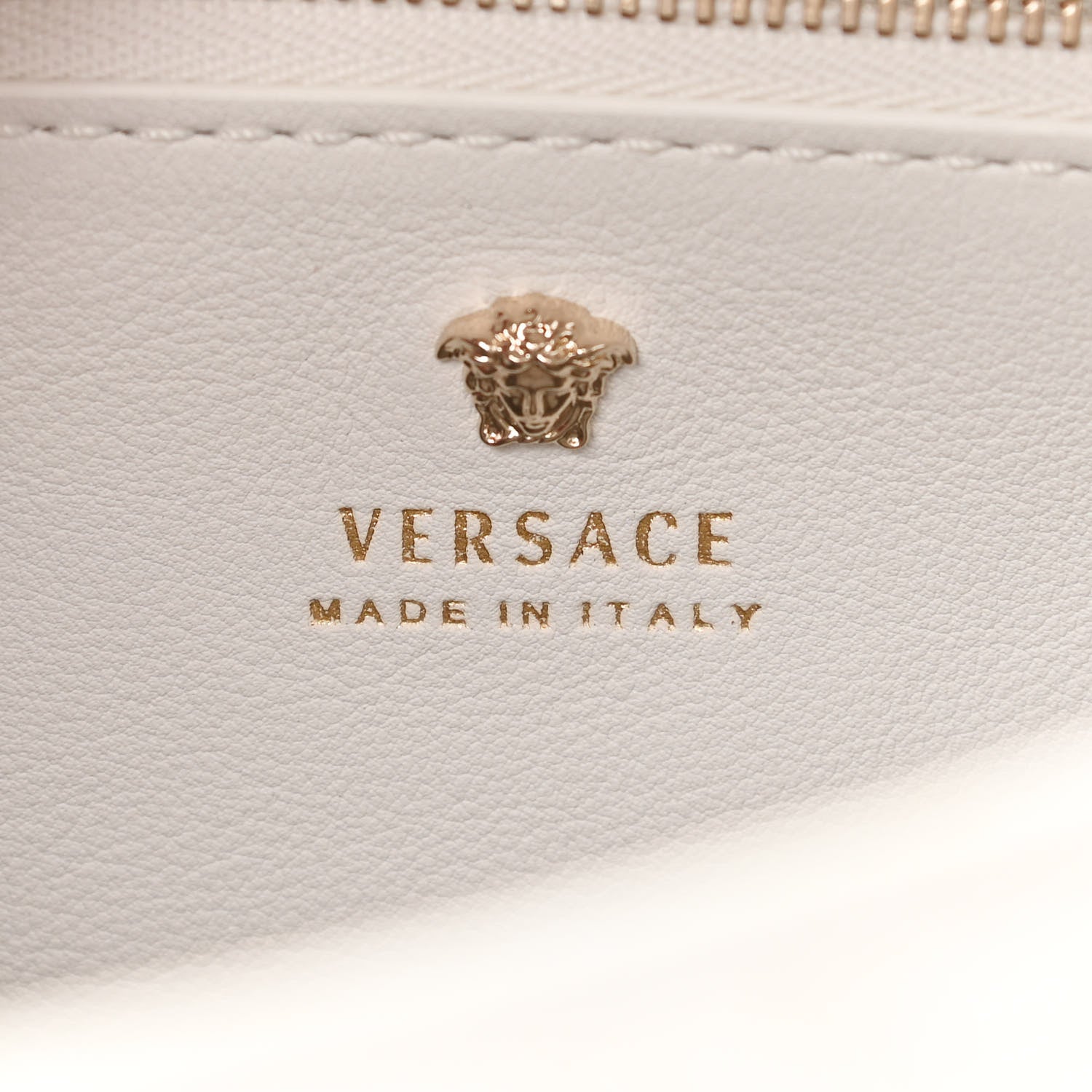 Versace Calfskin Embroidered Medium Baroque Palazzo Empire Bag White 6 of 10