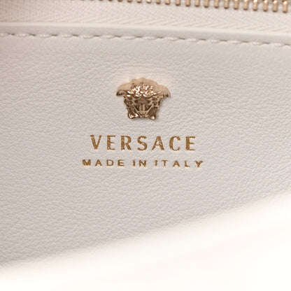 Versace Calfskin Embroidered Medium Baroque Palazzo Empire Bag White 6 of 10