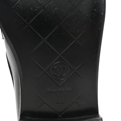 Chanel Lambskin Quilted CC Turnlock Loafers 38 Black 7 of 10