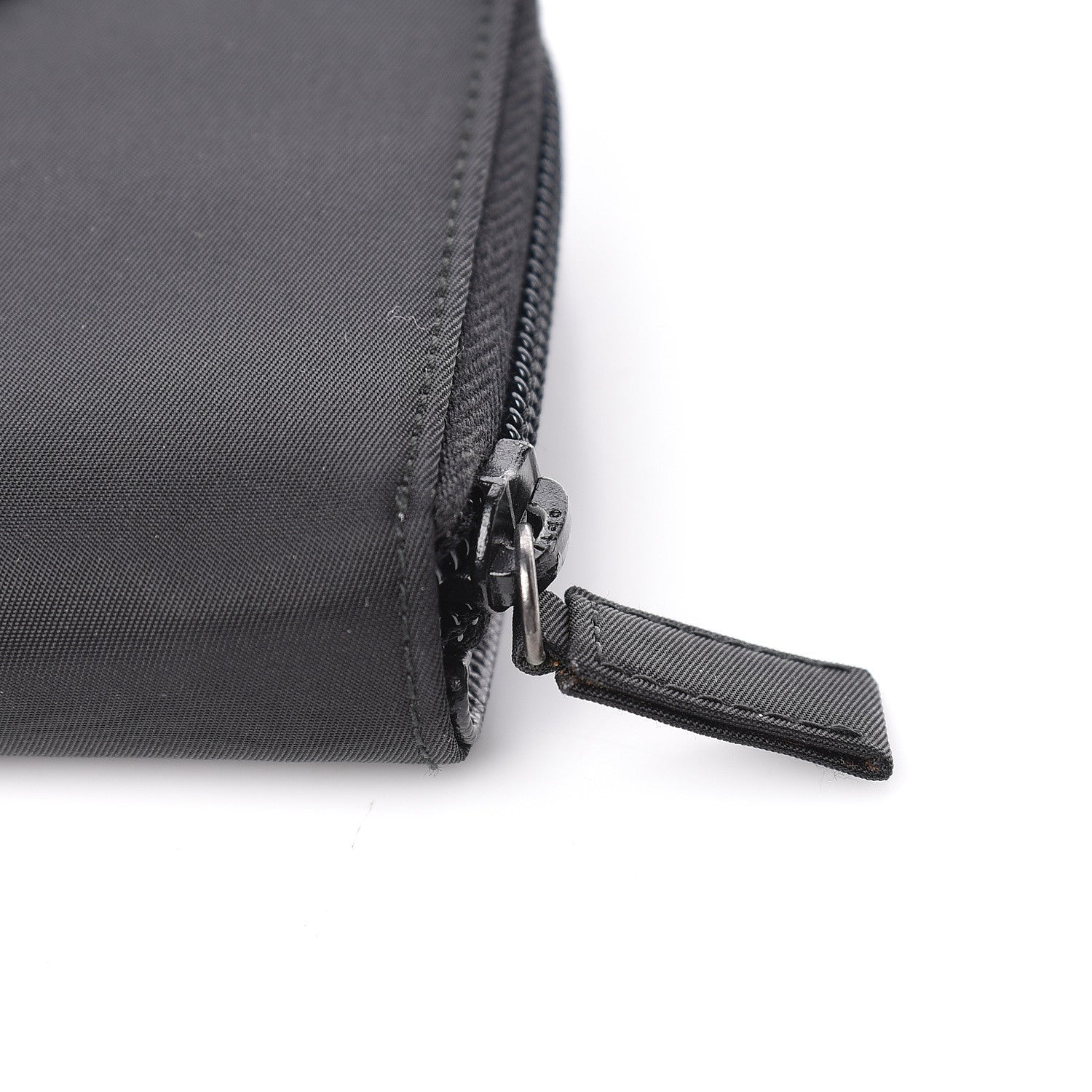 Prada Tessuto Nylon Compact Zip Around Wallet Black 9 of 9