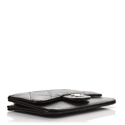 Chanel Caviar Quilted Flap Zip Card Holder Dark Brown 4 of 8