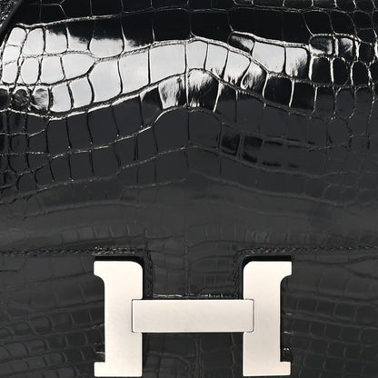 Hermes Shiny Alligator Constance 18 Black 8 of 10