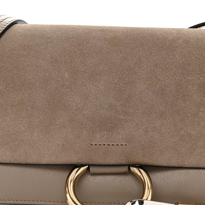 Chloe Suede Calfskin Small Faye Shoulder Bag Motty Grey 7 of 10
