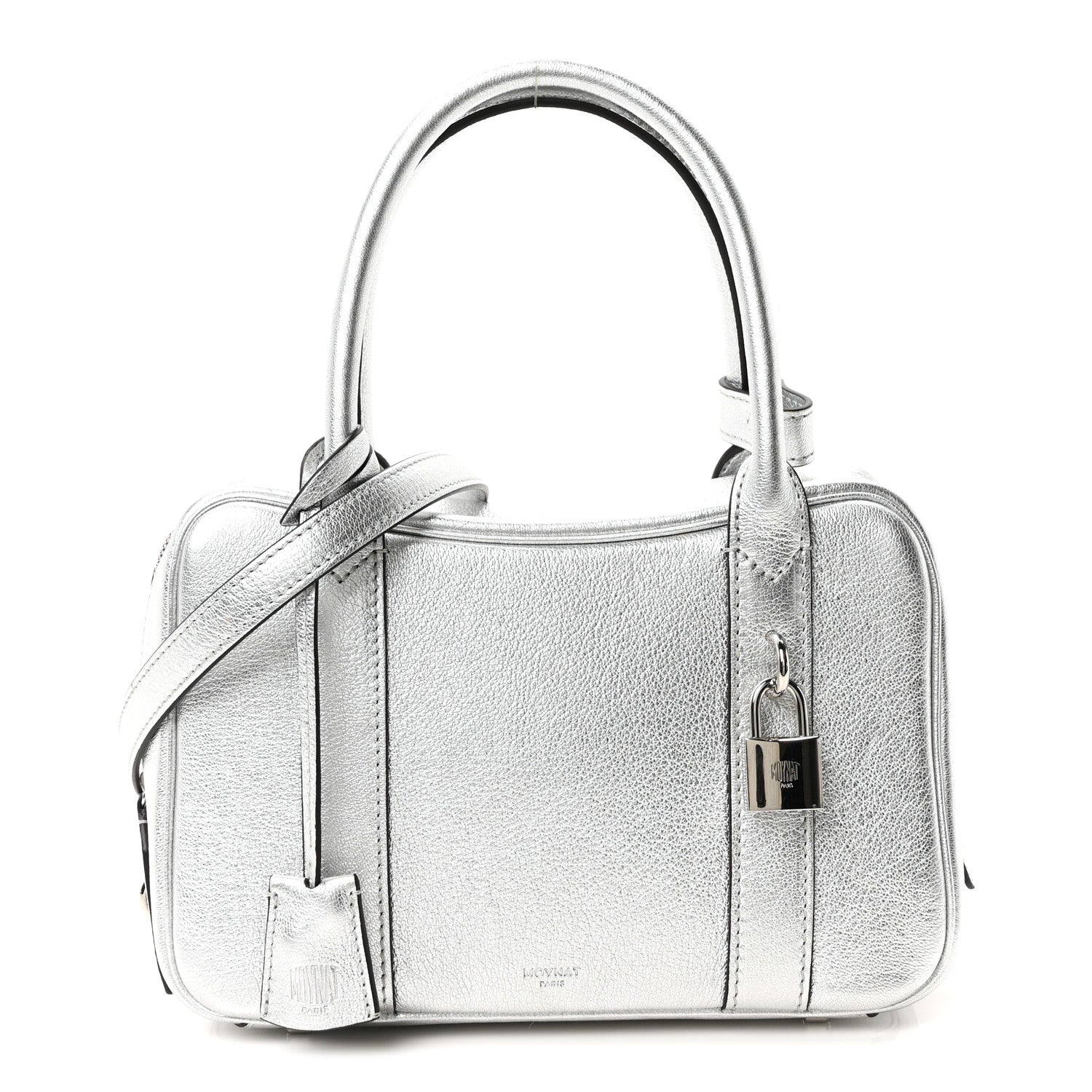 Moynat Metallic Chevre Mignon BB Silver 1 of 9