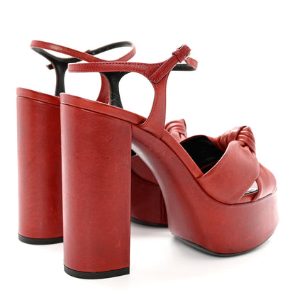 Saint Laurent Vendome Bianca 85 Platform Sandals 37.5 Pomerol 4 of 11