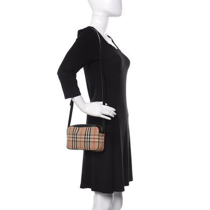 Burberry Calfskin Vintage Check Small Camera Bag Archive Beige 2 of 9