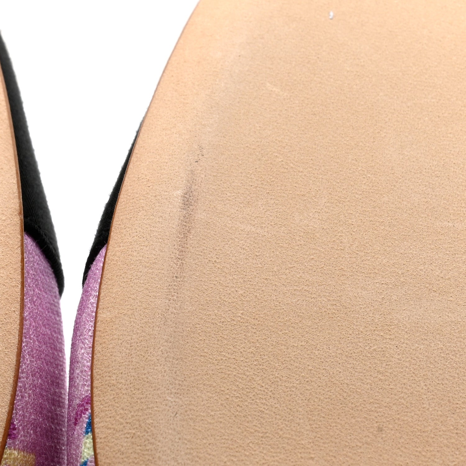 Chanel Fabric Grosgrain CC Flats 39 Pink Beige Black 9 of 9