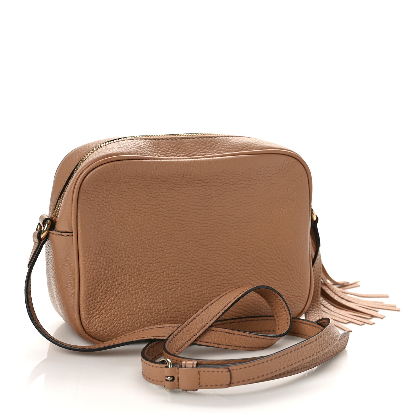 Pebbled Calfskin Small Soho Disco Bag Camelia