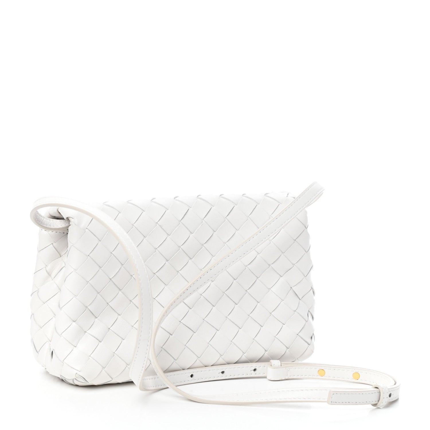 Bottega Veneta Nappa Intrecciato Crossbody White 3 of 9