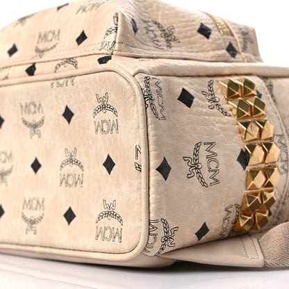 MCM Visetos Side Stud Mini Stark Backpack Beige 8 of 8