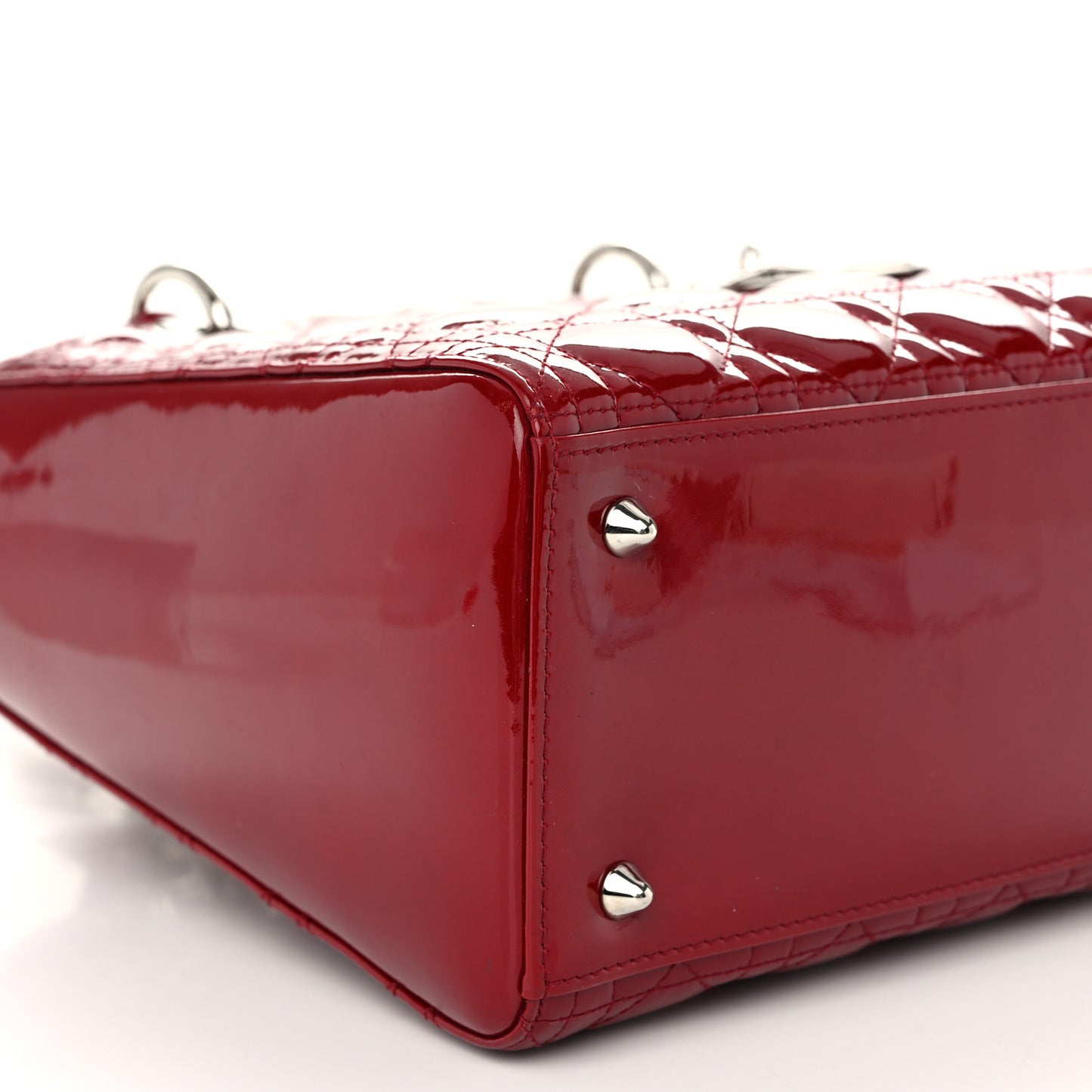 Patent Cannage Medium Lady Dior Red