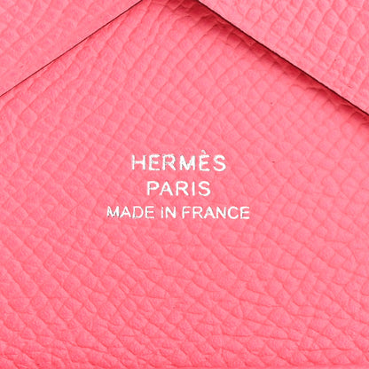 Hermes Epsom Calvi Duo Card Case Rose Azalee 7 of 8