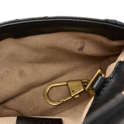 Gucci Calfskin Matelasse Super Mini GG Marmont Shoulder Bag Black 21 of 21