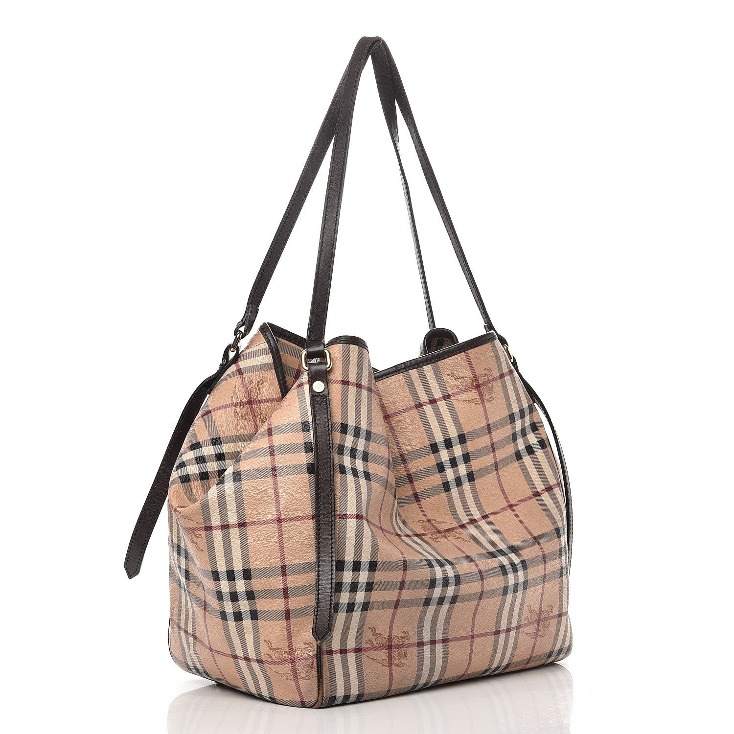Burberry Haymarket Check Large Canterbury Tote Chocolate 3 of 22