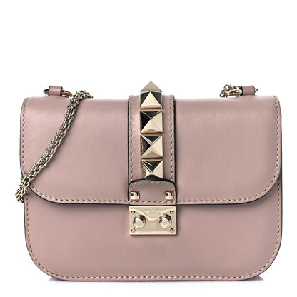 Valentino Garavani Vitello Small Glam Lock Rockstud Flap Poudre 3 of 11