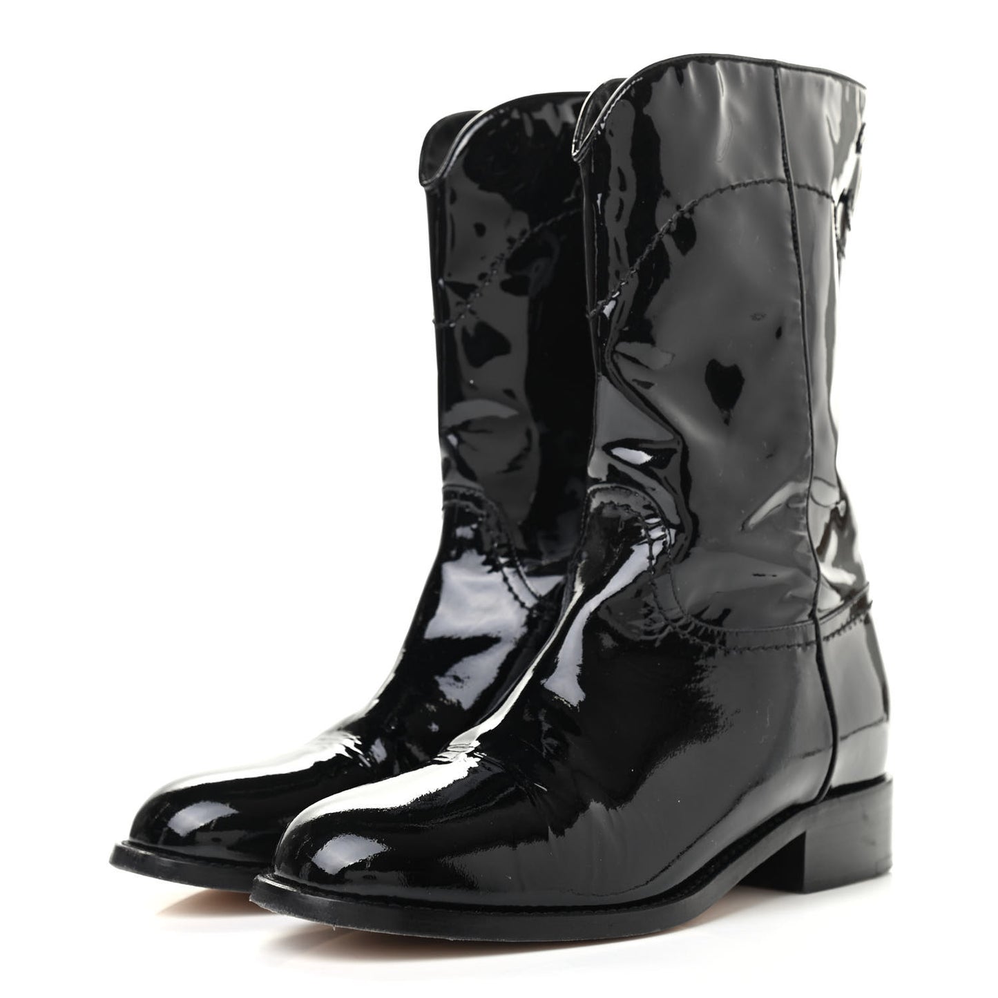 Patent Ascot High CC Boots 37 Black