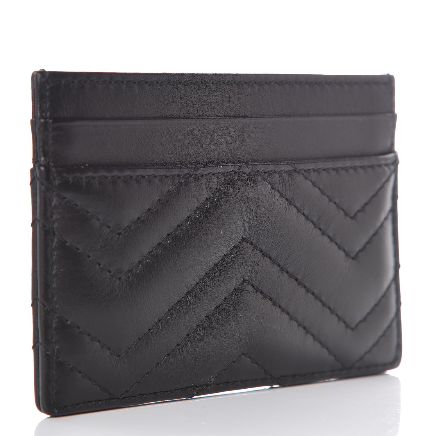 Gucci Calfskin Matelasse GG Marmont Card Holder Black 3 of 6