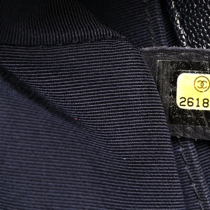 Chanel Caviar Quilted Medium Boy Flap Navy 7 of 10