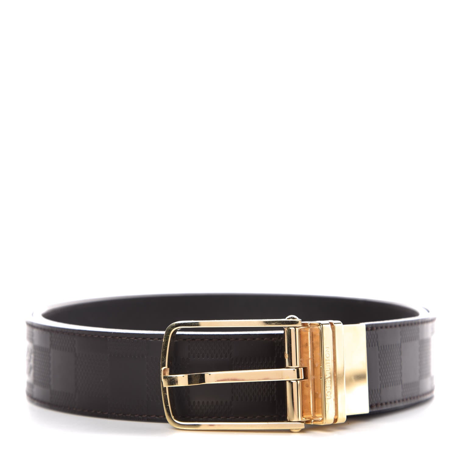 Louis Vuitton Damier Infini Calfskin Boston 30mm Reversible Belt 110 44 Moka 1 of 6
