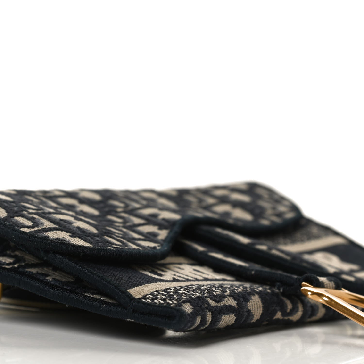 Christian Dior Oblique Slim Saddle Pouch Blue 9 of 13