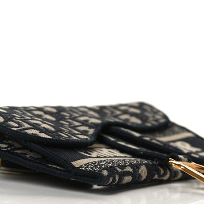 Christian Dior Oblique Slim Saddle Pouch Blue 9 of 13