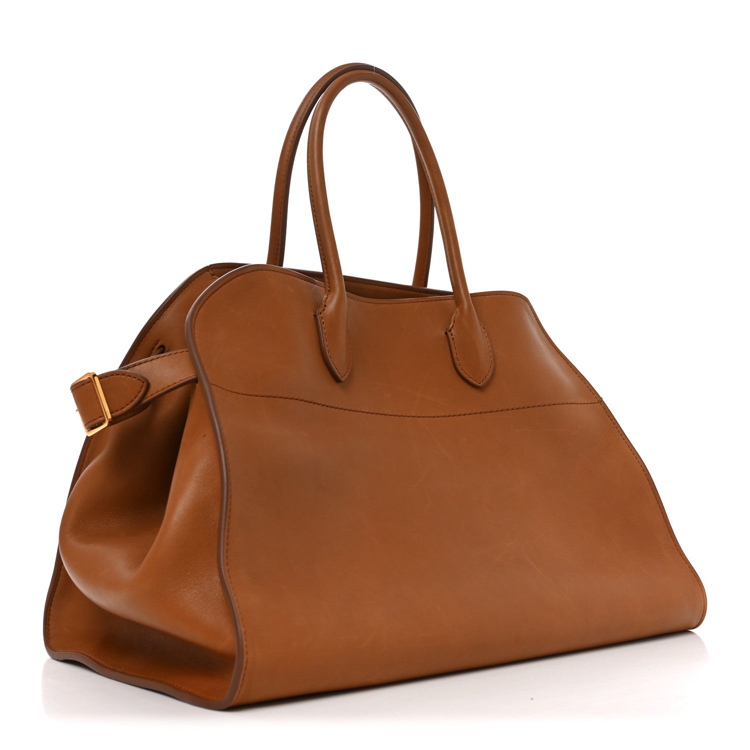 The Row Polished Saddle Calfskin Soft Margaux 15 Cuir 3 of 10