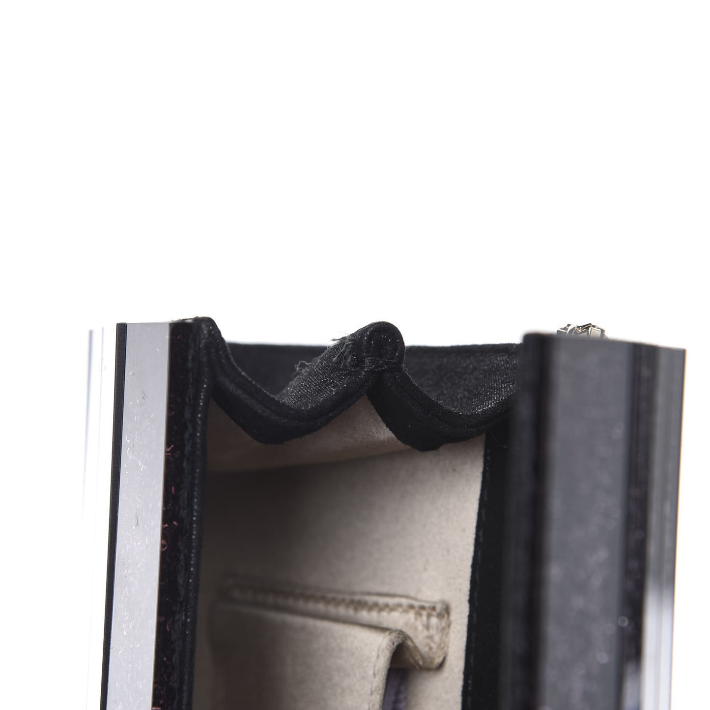Acrylic Glitter Degrade Clutch Black Champagne
