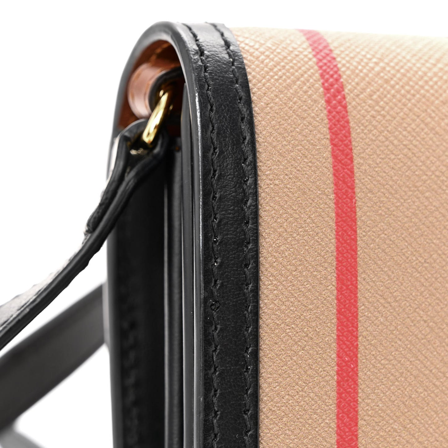 E-Canvas Icon Stripe Hannah Wallet With Detachable Strap Archive Beige