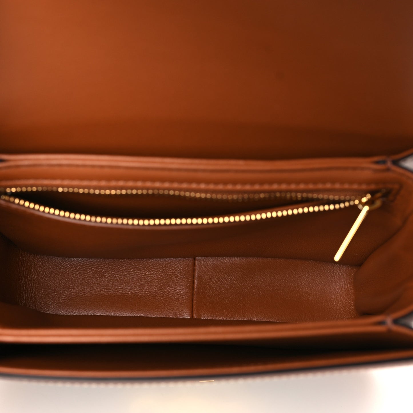 Calfskin Triomphe Canvas Teen Triomphe Bag Tan