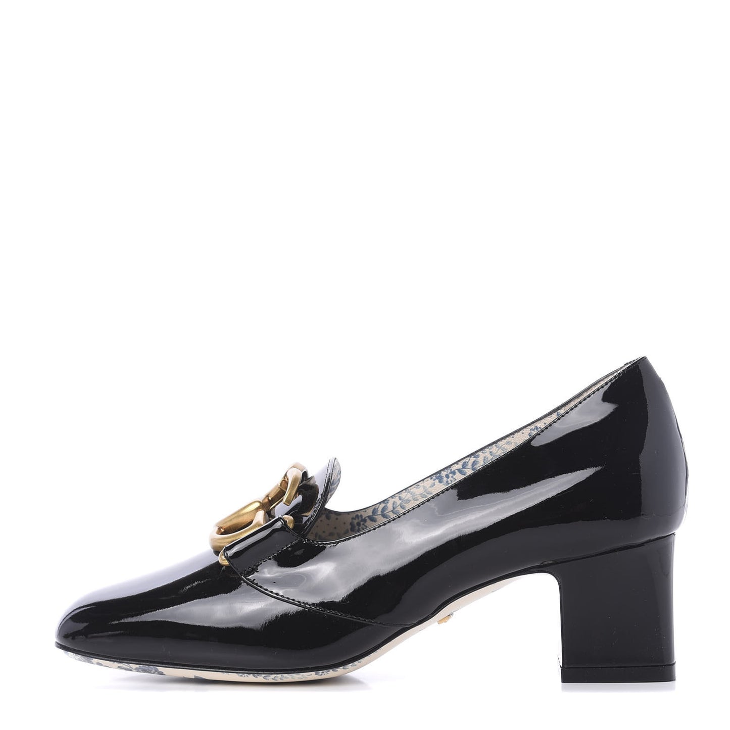 Vernice GG Victoire 55mm Loafer Pumps 35.5 Black