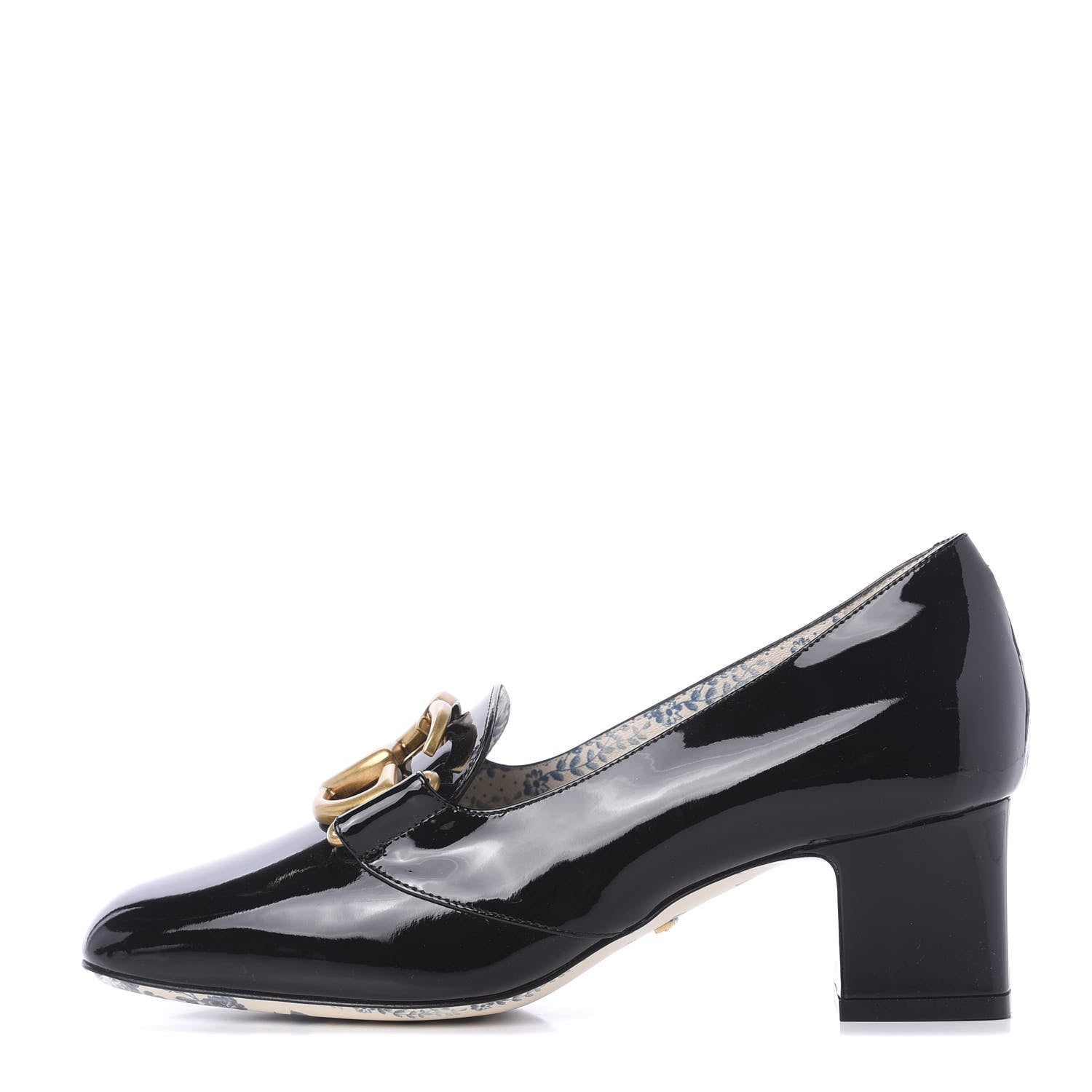 Gucci Vernice GG Victoire 55mm Loafer Pumps 35.5 Black 1 of 9