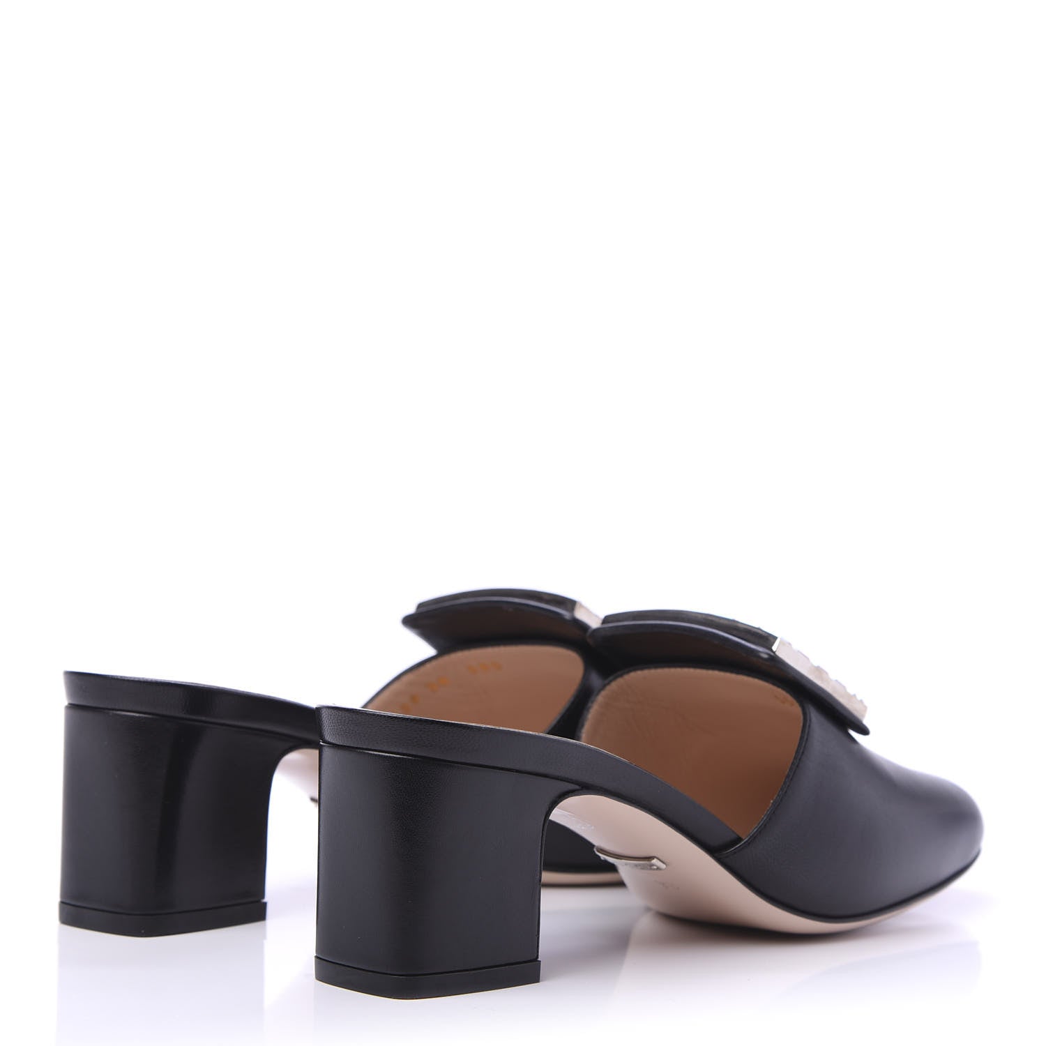 Gucci Malaga Kid Crystal Square G Madelyn Mules 38 Black 4 of 10