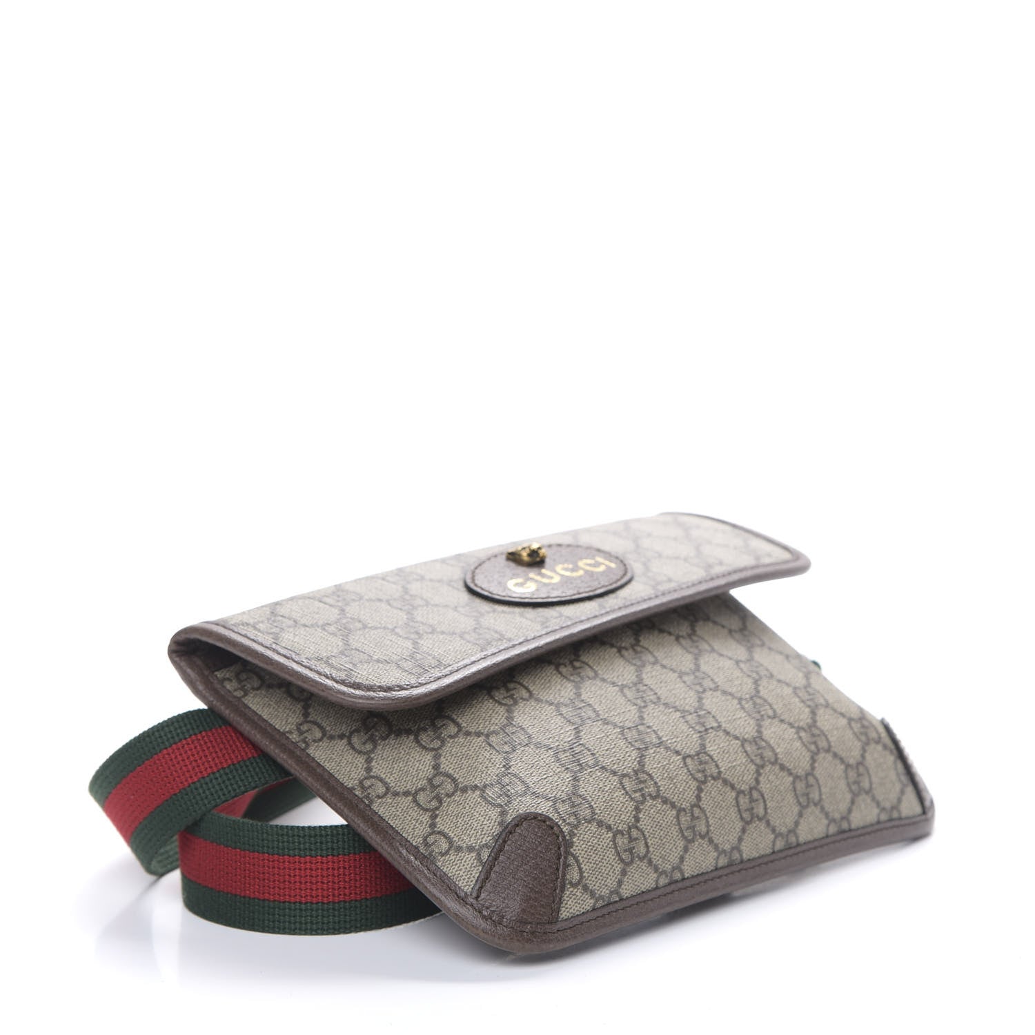 Gucci GG Supreme Monogram Neo Vintage Web Belt Bag Brown 3 of 9