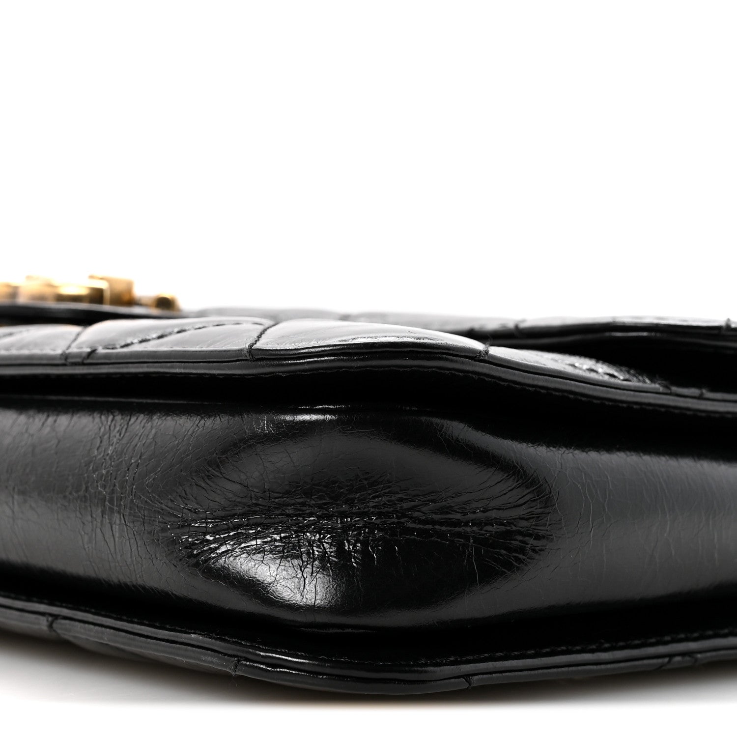 Chanel Glazed Calfskin Quilted Medium Perfect Edge Flap Black 10 of 15