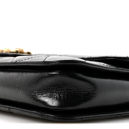 Chanel Glazed Calfskin Quilted Medium Perfect Edge Flap Black 10 of 15