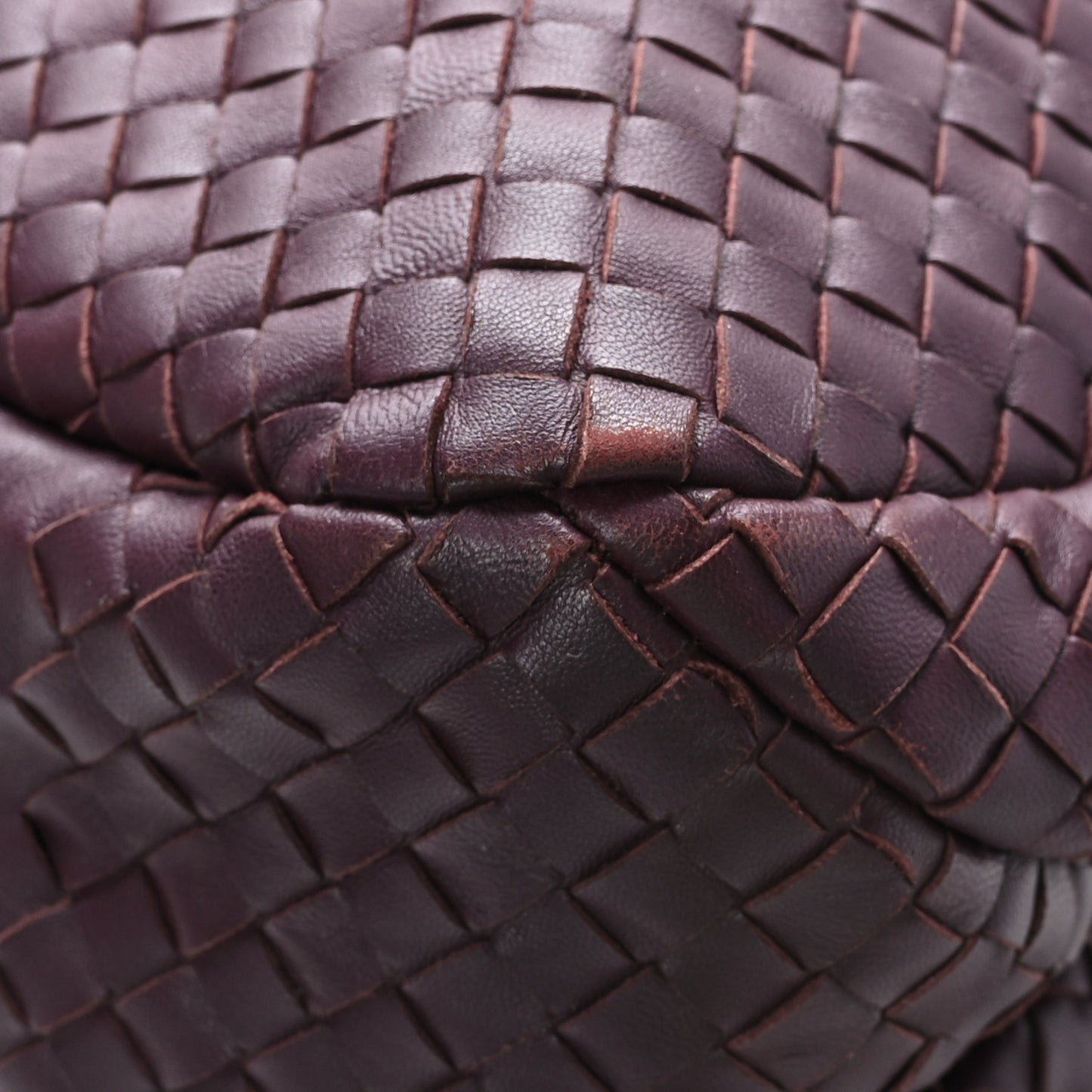 Nappa Intrecciato Large Campana Hobo Grape
