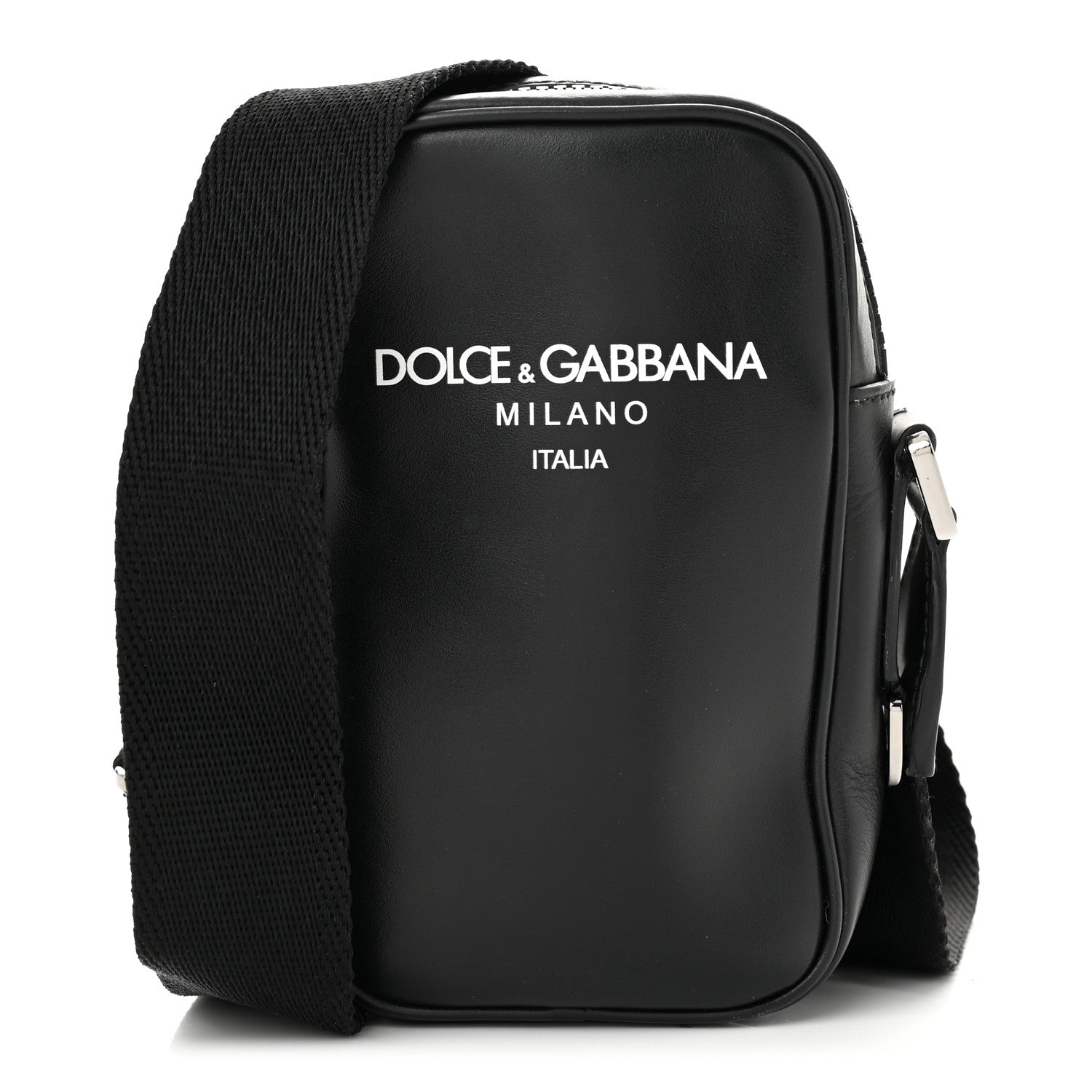 Dolce & Gabbana Calfskin Logo Crossbody Bag Black 1 of 9