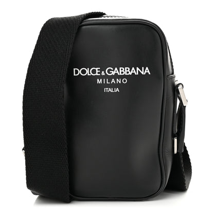 Dolce & Gabbana Calfskin Logo Crossbody Bag Black 1 of 9