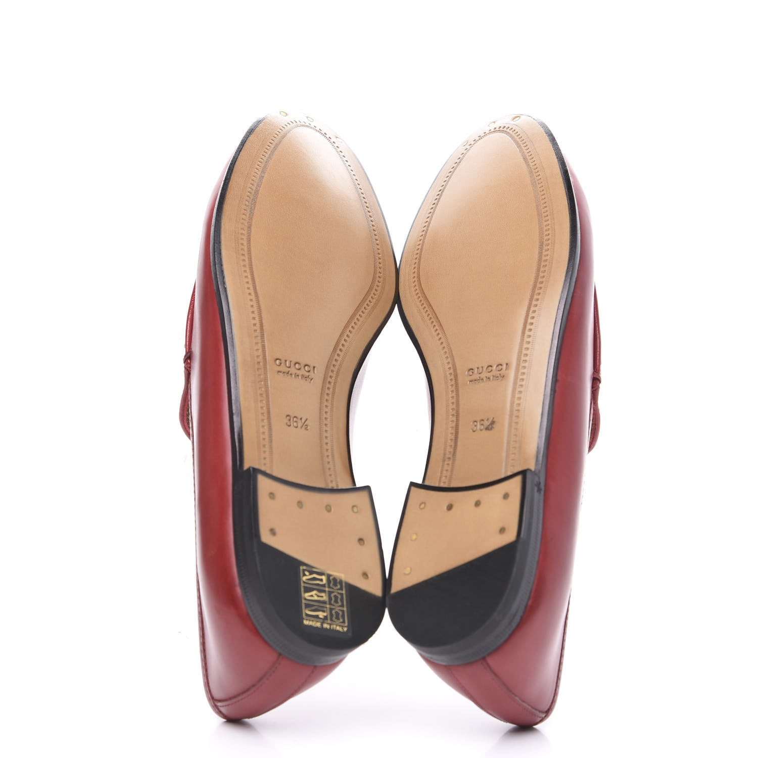 Gucci Calfskin Womens Jordaan Loafers 36.5 Hibiscus Red 5 of 11