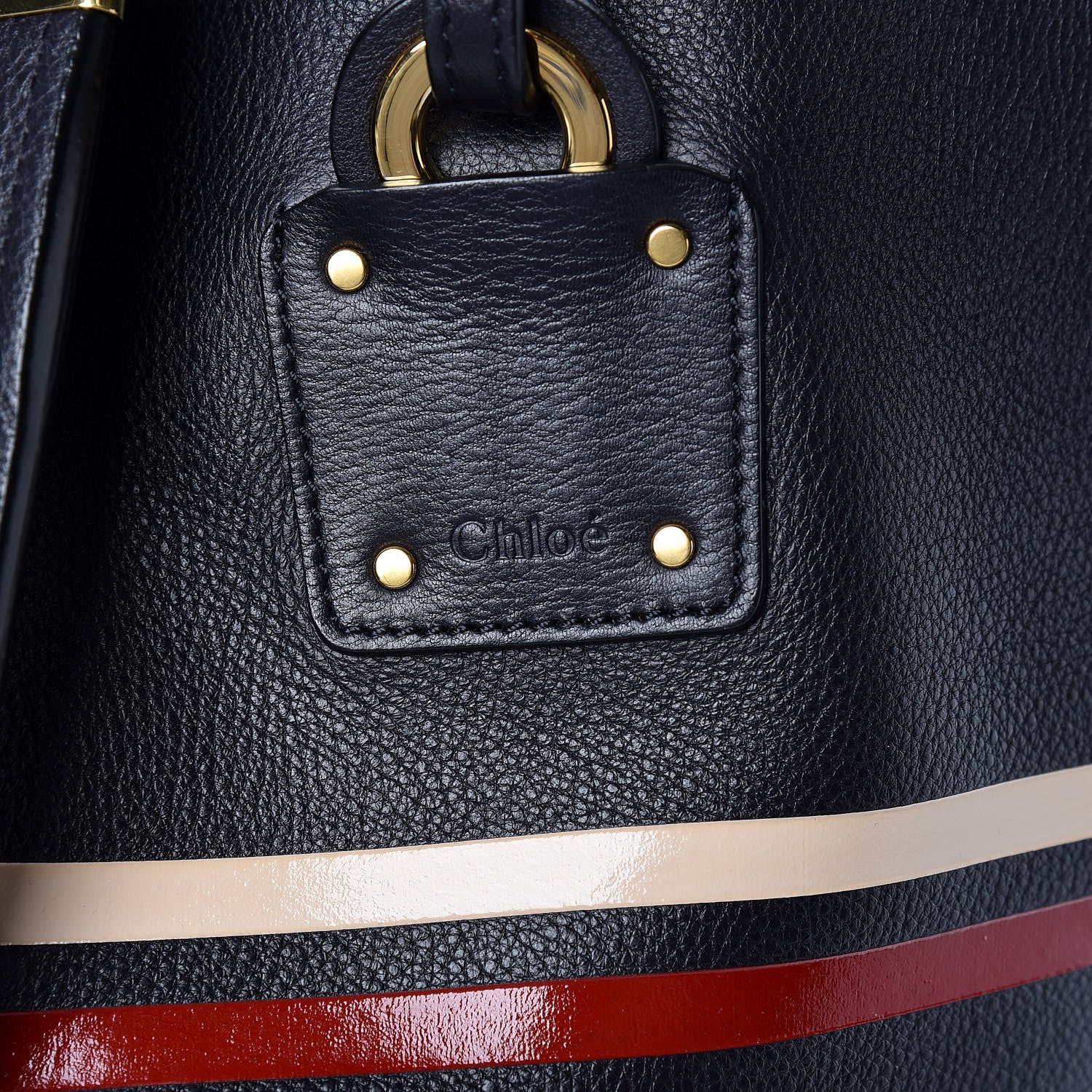 Chloe Smooth Calfskin Medium Vick Tote Full Blue 7 of 9