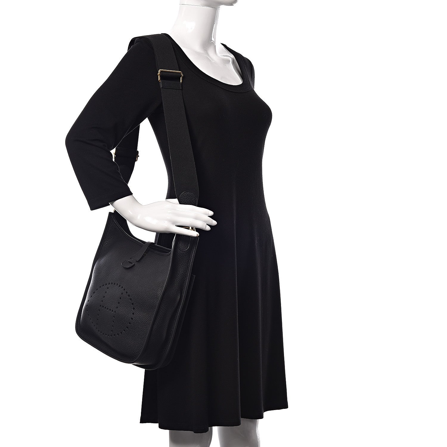 Hermes Taurillon Clemence Evelyne III PM Black 2 of 12