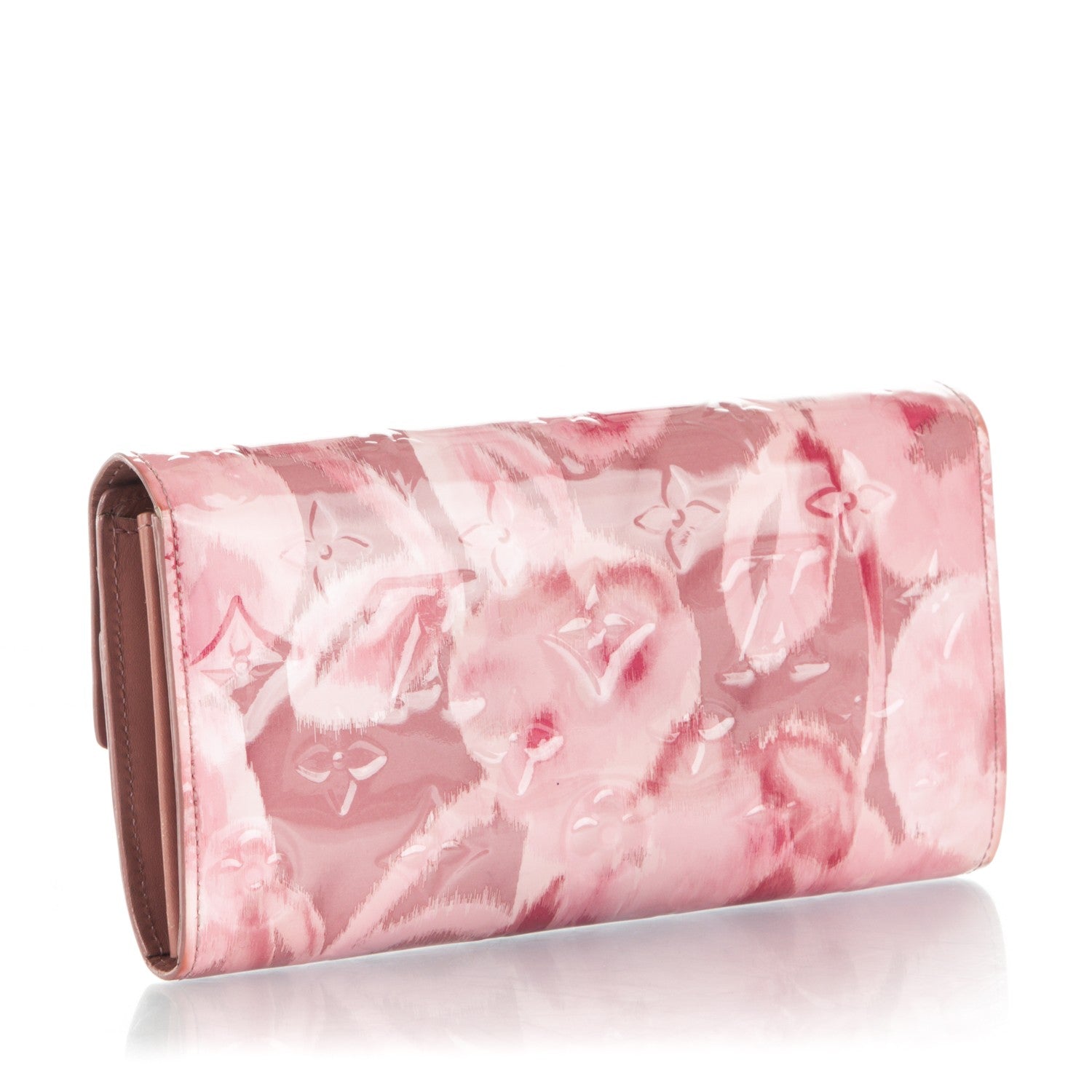 Louis Vuitton Vernis Ikat Sarah Wallet Rose Velours 3 of 10